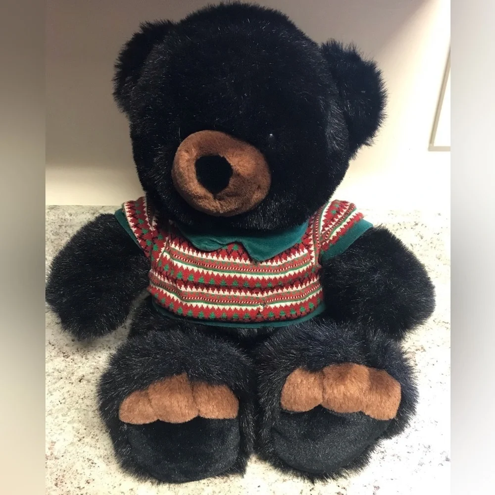 VTG Teddy Bear Plush Stuffed Animal Doll JCPenney Holiday Collection 25